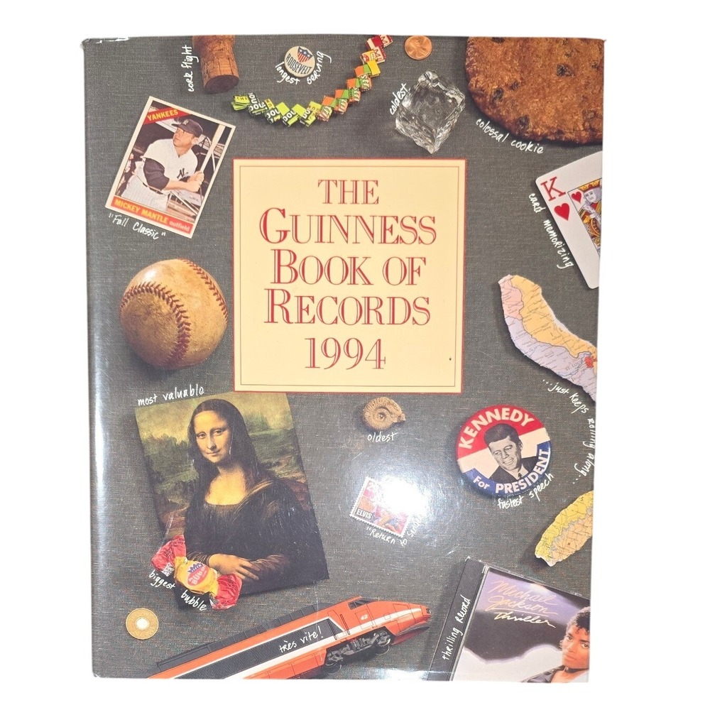 The Guinness Book of Records 1994 Hardcover Vintage World Records‎ Facts on File